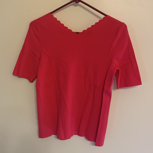 Talbots pink scalllop neck sweater medium petite, new without tags - Picture 3 of 3